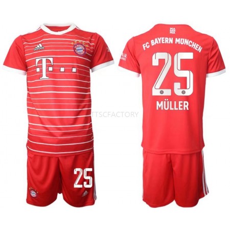 Tenue Bayern Munich Muller 25 Enfant Domicile 2022-2023 Maillot de Foot